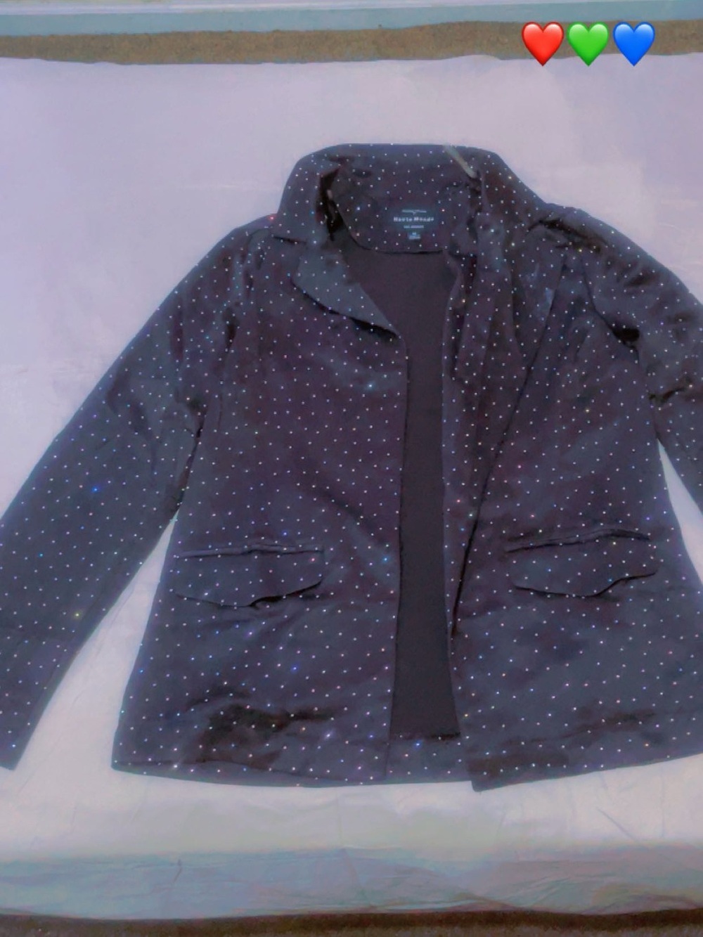 Merona Black Polka Dot Blazer Jacket